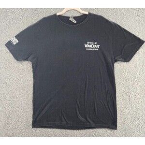 World of Warcraft Shirt Mens XL Dev Team Black The War Within Promo Double Sided